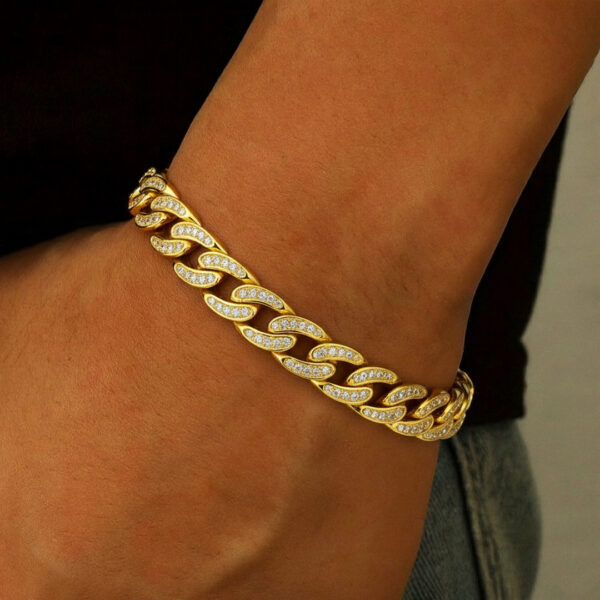 CREW 13MM Iced Out Cuban Bracelet
