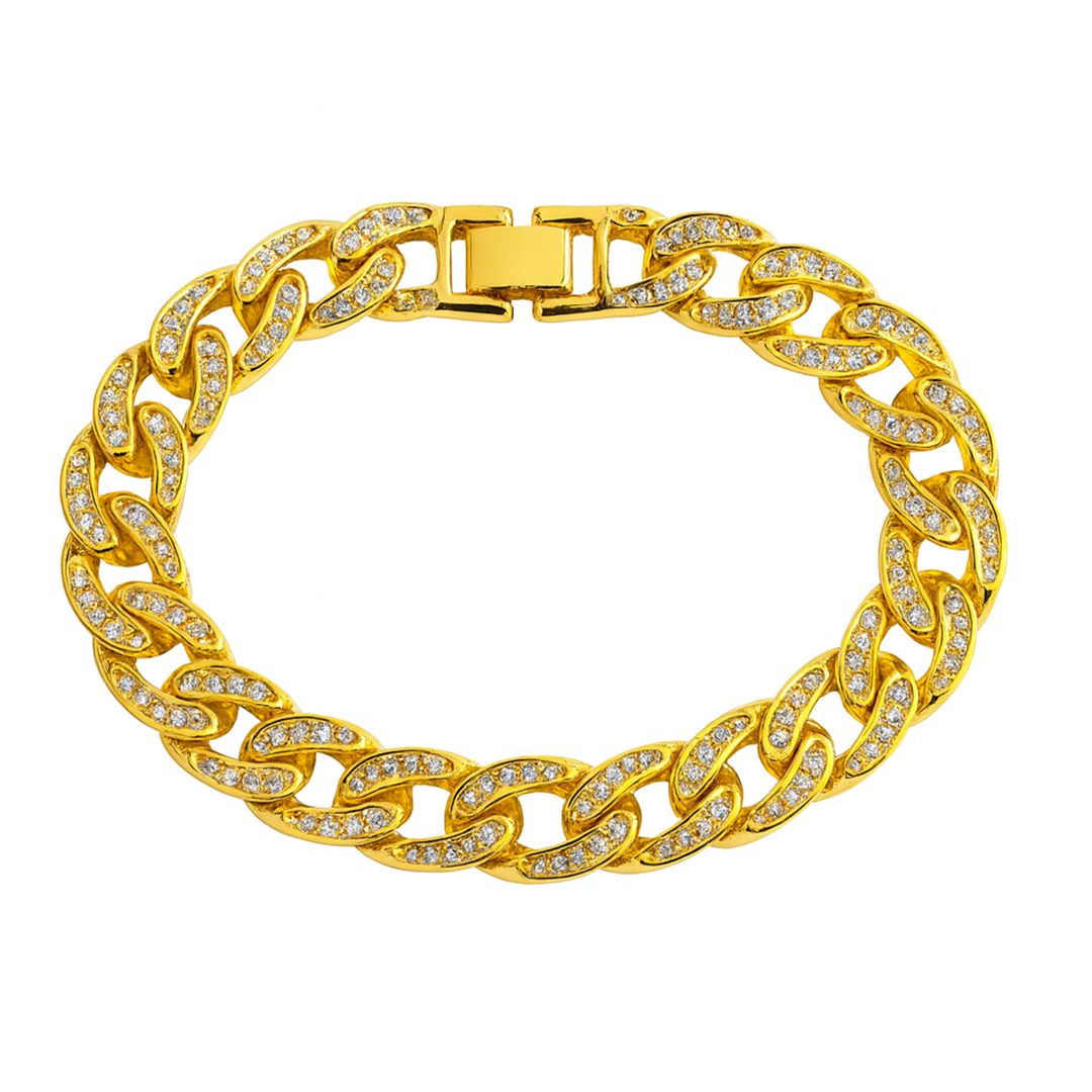 CREW 13MM Iced Out Cuban Bracelet
