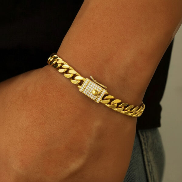 Elegance 12MM Chain Bracelet (Gold or Silver Available) - Image 4