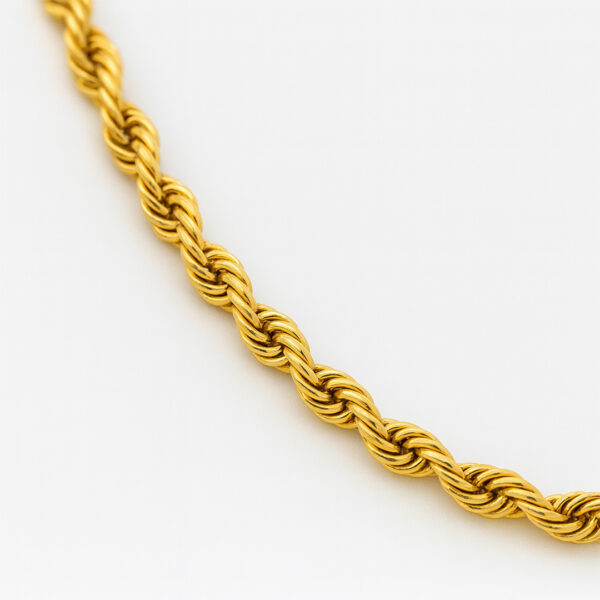 3MM Rope Chain - Gold - Image 3