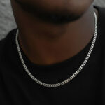 Curb Link Chain (White Gold) 2mm