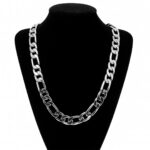 Silver Figaro Brass Classic Chain (Multiple Sizes Available)