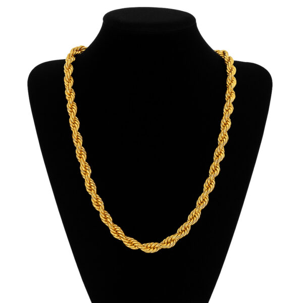 14K Gold Plated Classic Rope Chain (Multiple Sizes Available)